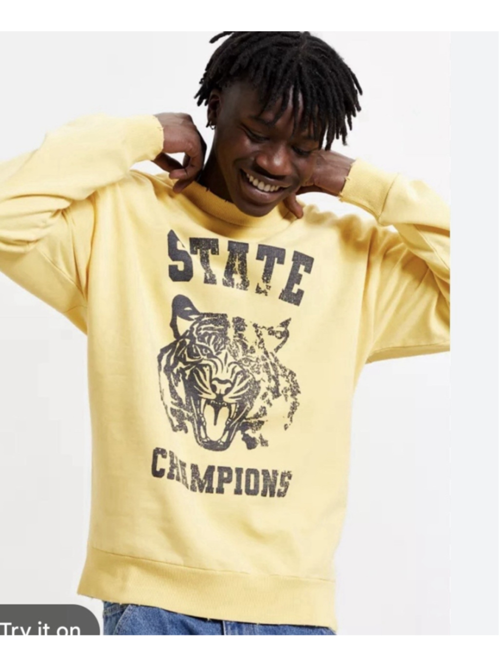 Urban Outfitters Cherryfield Vintage Varsity State Champion Crew Neck Sweatshirt